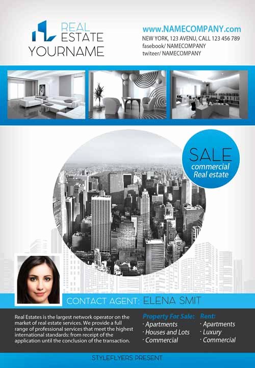 Download the Real Estate Free Flyer Template for Shop
