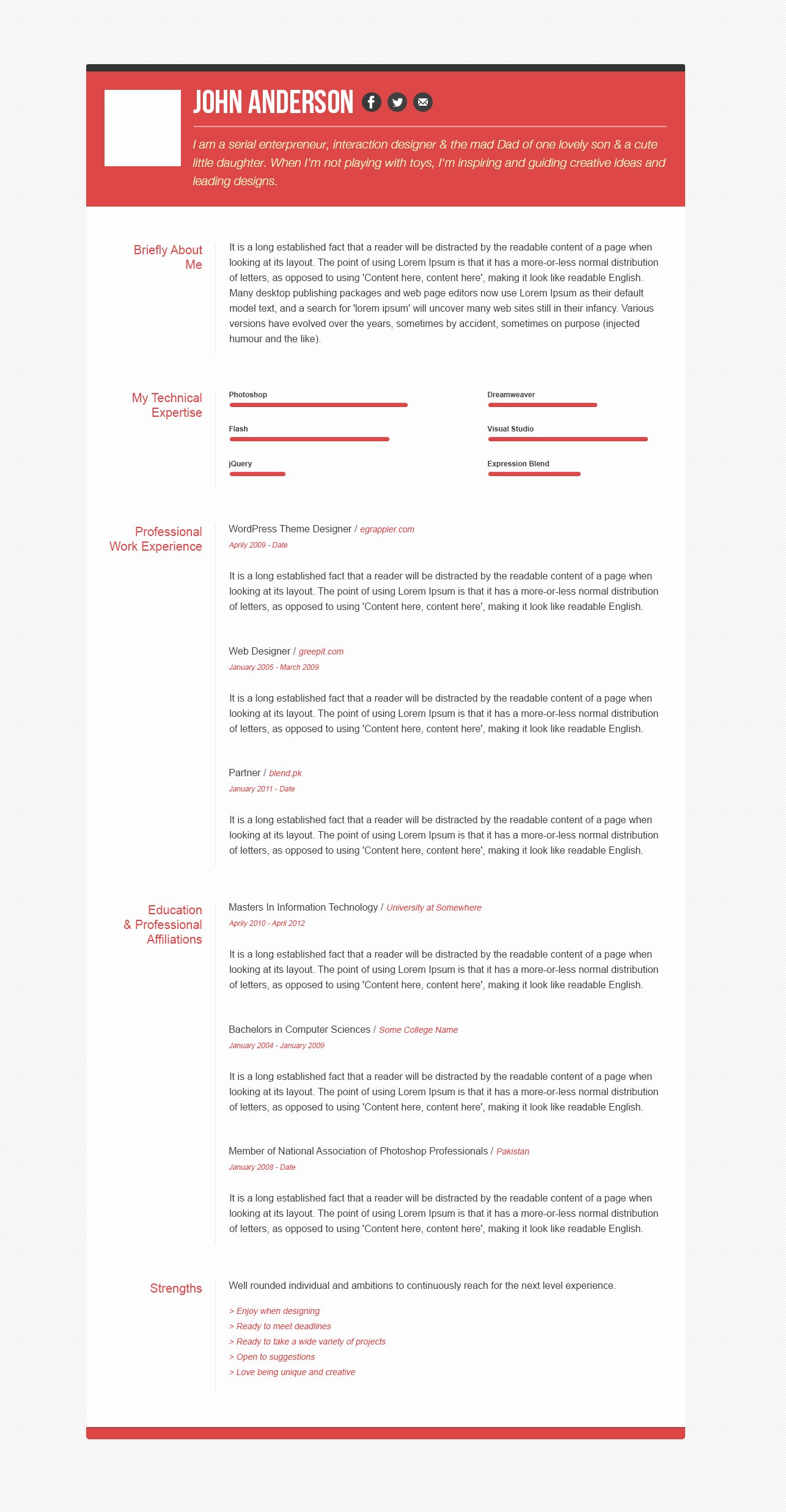 Download the Ware Creative Resume Templates Free