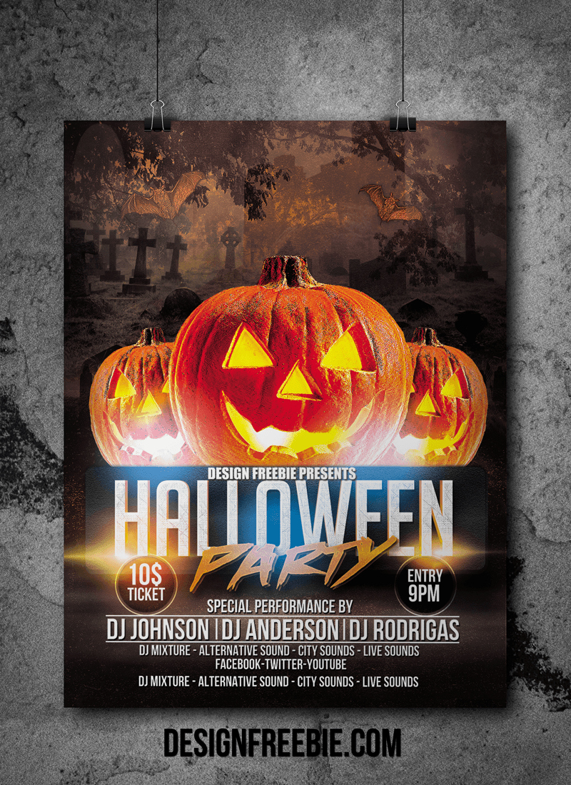 Download This Free Halloween Party Flyer Template