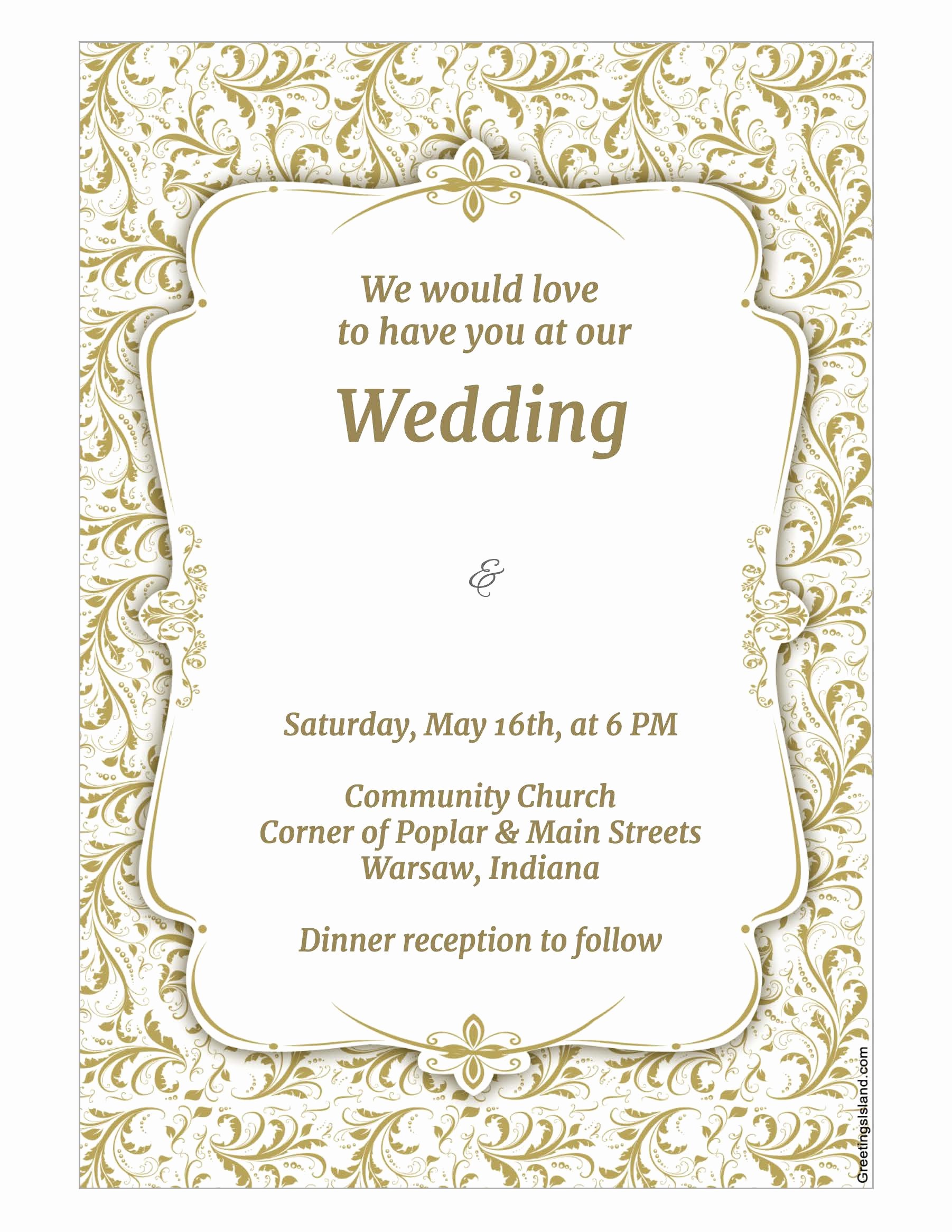 Download Wedding Invitation Template Wikidownload