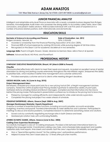 Download Your Free Recent College Graduate Resume Template