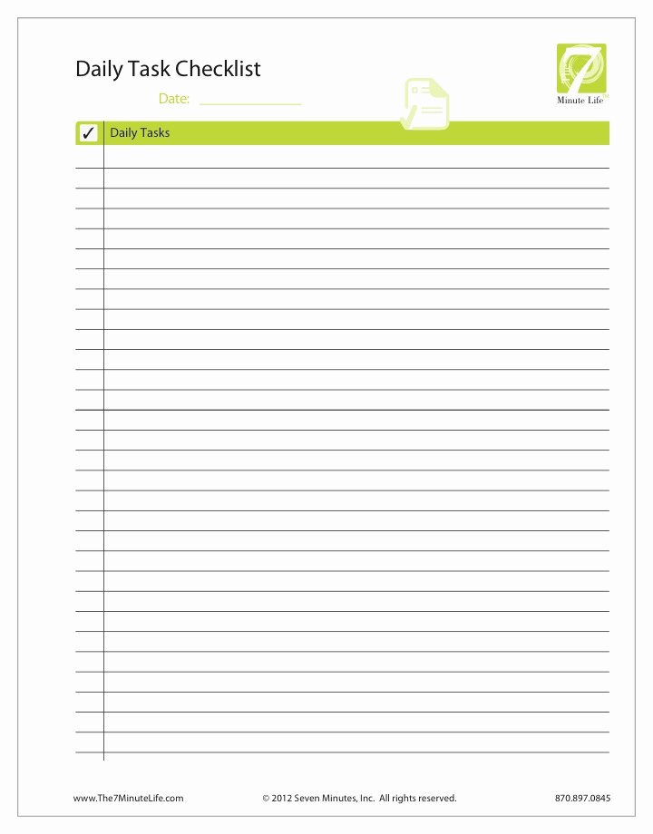 Downloadable Daily to Do List Worksheet