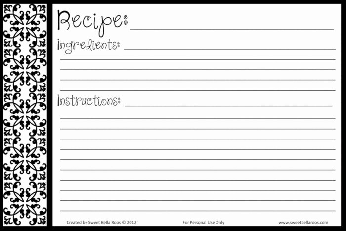 Downloadable Recipe Book Template Templates Resume