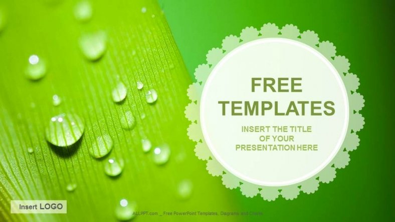 Droplets Nature Ppt Templates Download Free