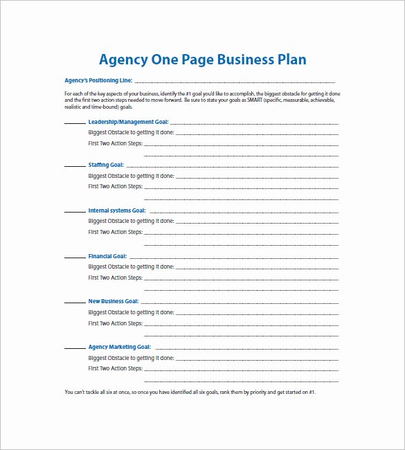E Page Business Plan Template – 11 Free Word Excel Pdf