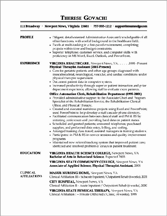 E Page Resume Example Best Resume Collection