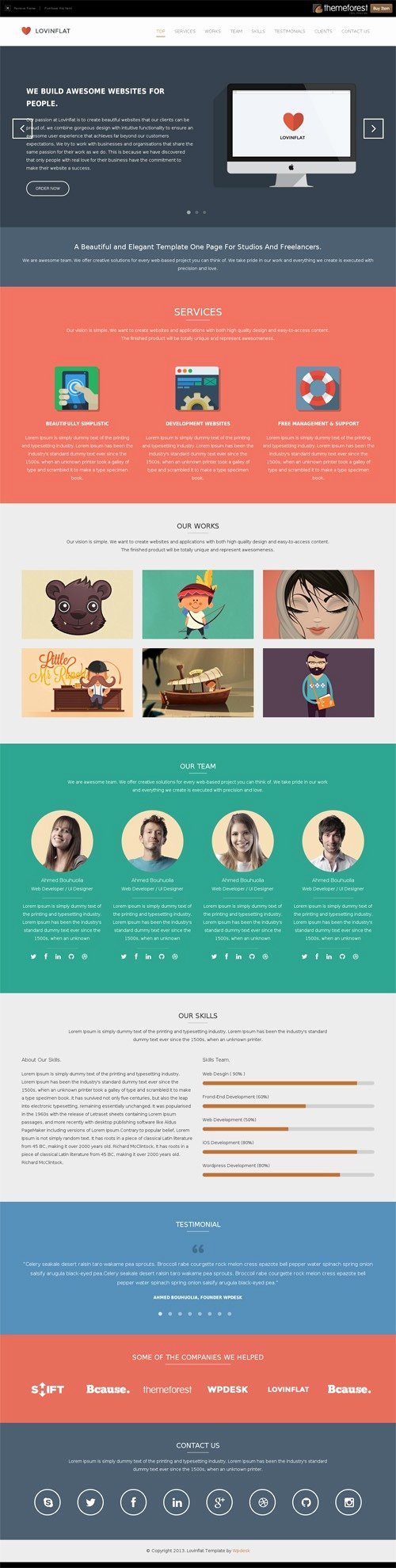 E Page Website Template