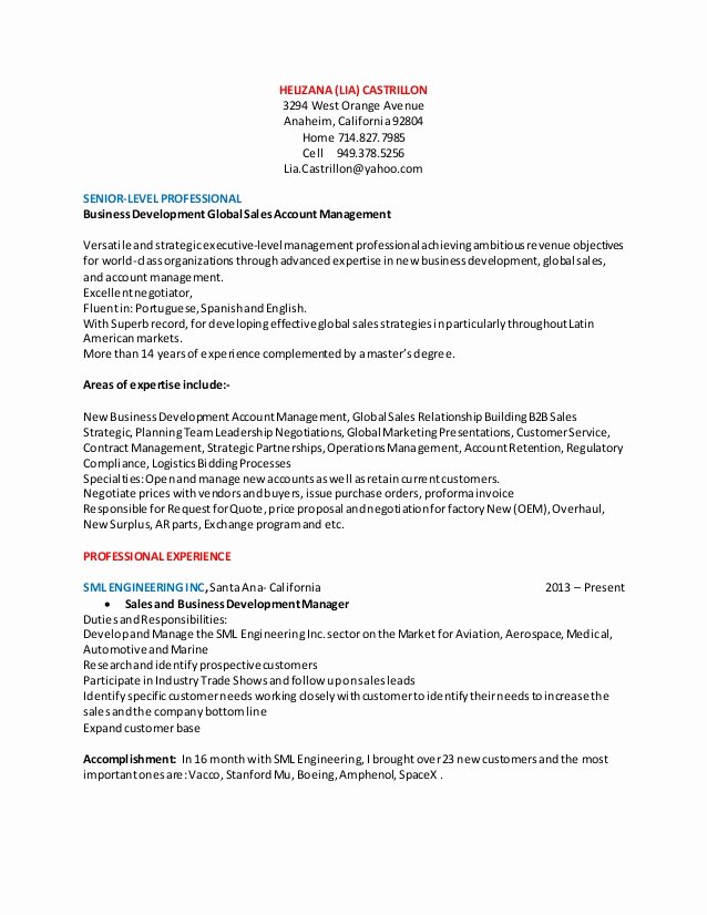 E Resume In Word format January 2015