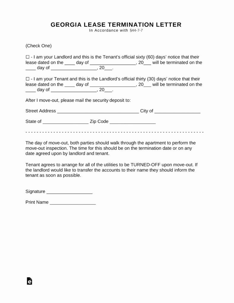 Early Termination Lease Agreement Letter Cover Letter