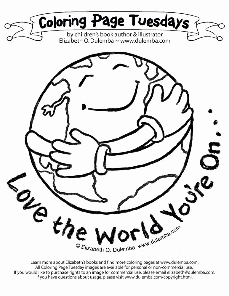Earth Template Printable Coloring Home