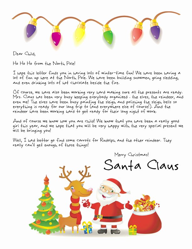 Easy Free Letters From Santa
