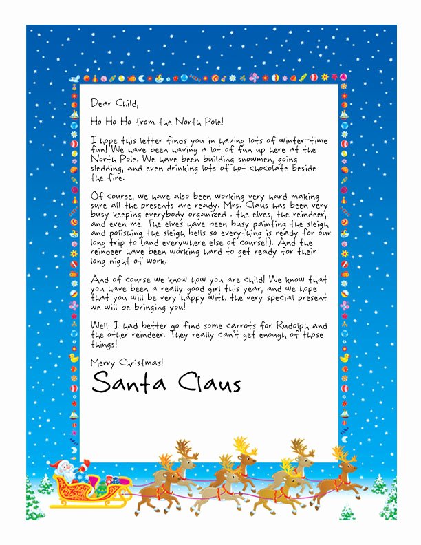 Easy Free Letters From Santa