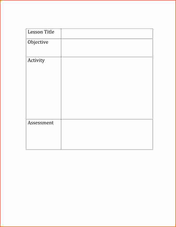 Easy Lesson Plan Template Image Collections Template