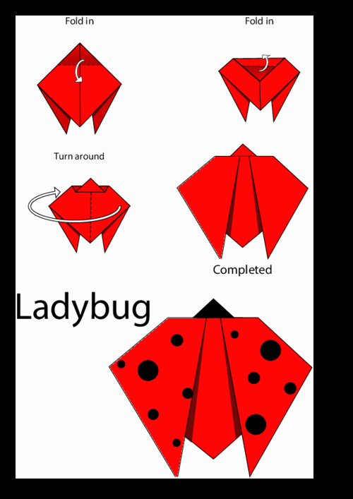 Easy origami Instructions – Ladybug Kidspressmagazine
