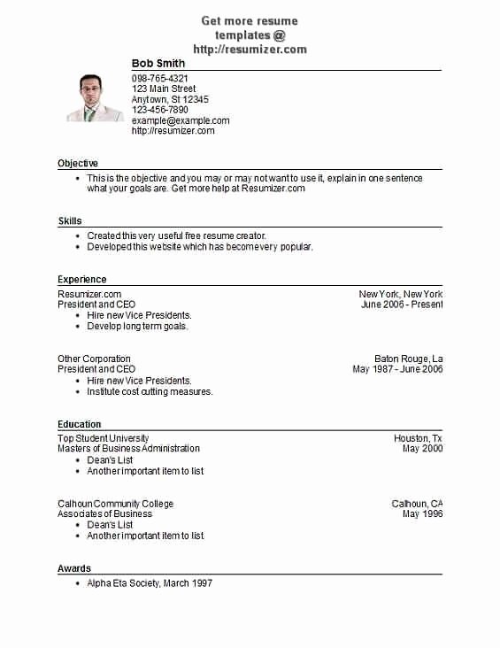 simple online resume builder