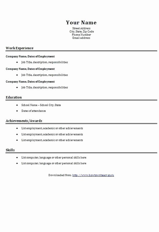 Easy to Use Resume Templates – Wlcolombia