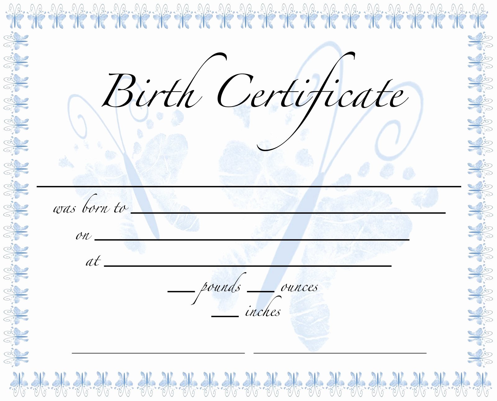 Editable Birth Certificate Template New Birth Certificate