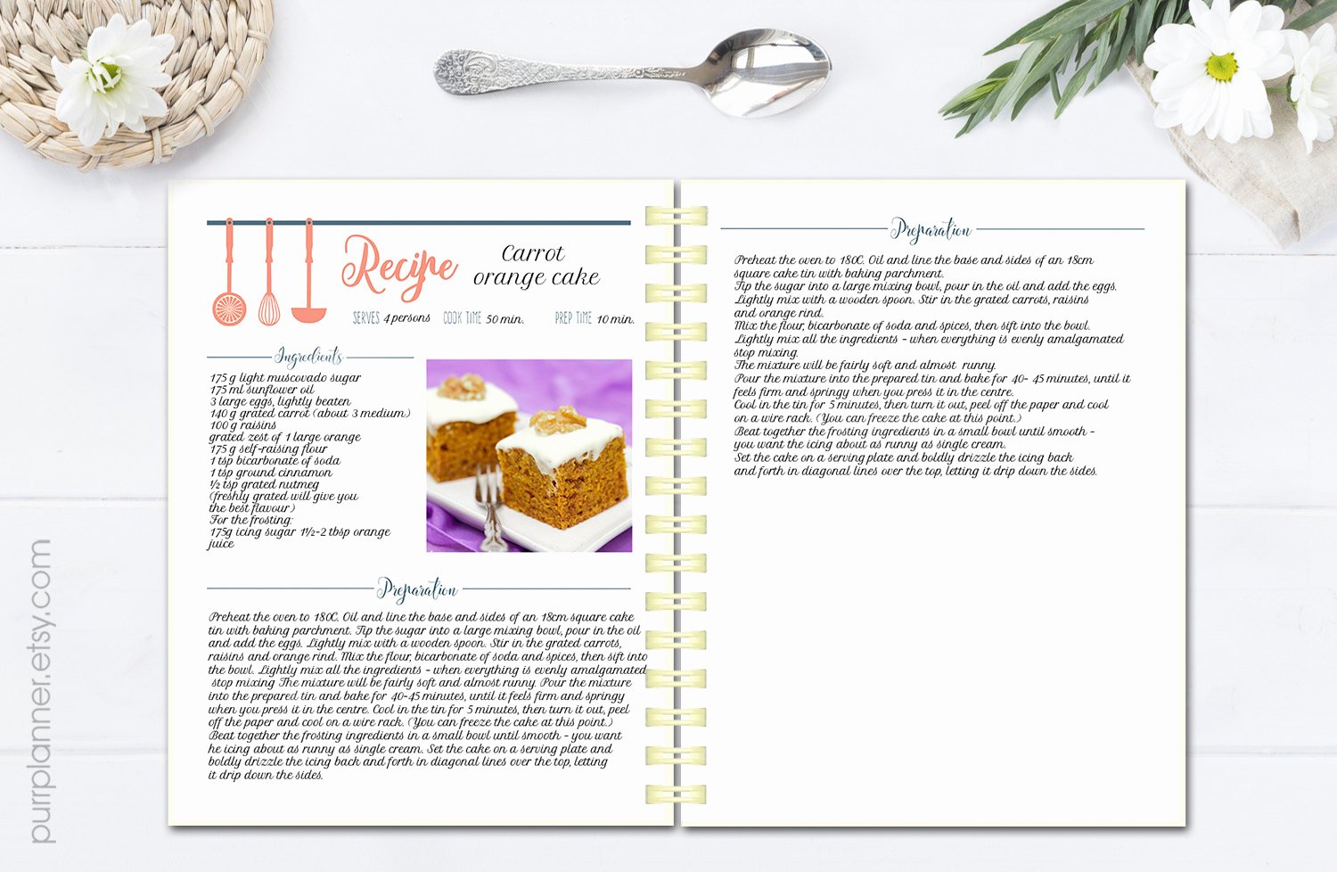 Editable Cook Book Recipe Template Recipe Pages Pattern
