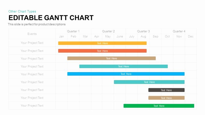 Editable Gantt Chart Powerpoint and Keynote Template