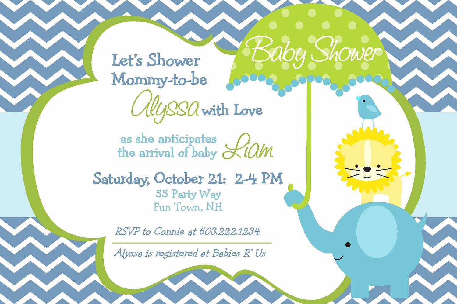 Editable Invitation Card for Baby Shower