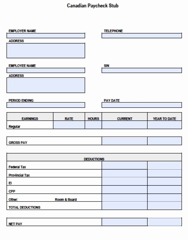 editable paycheck stub template samples for employees