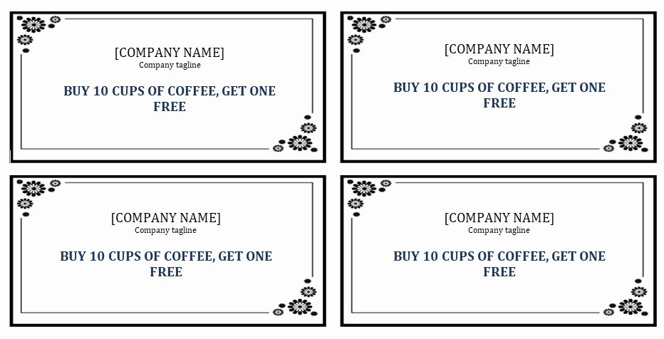 Editable Punch Card Template Ms Word Excel Tmp