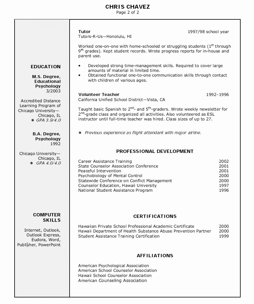 Education Section A Resume – Perfect Resume format