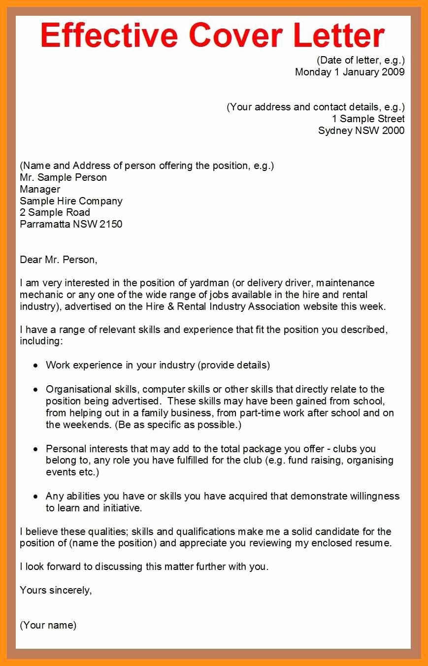 Effective Cover Letter Examples