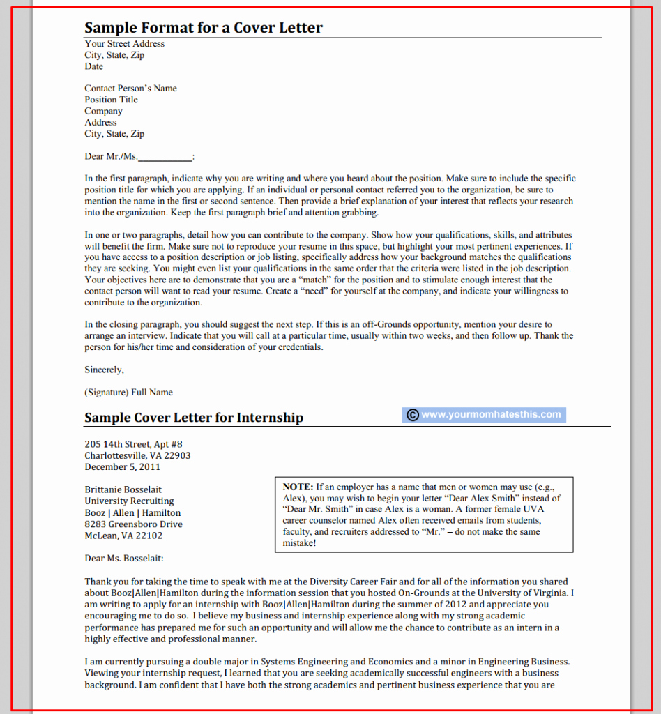 Effective Cover Letters and Templates