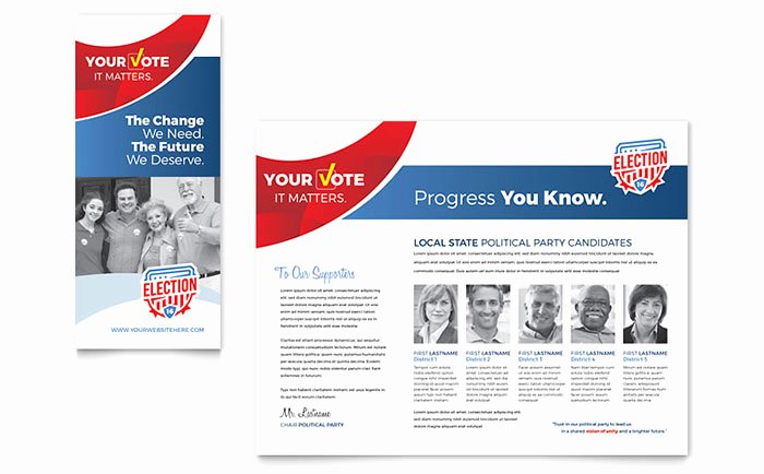 Election Brochure Template Word &amp; Publisher