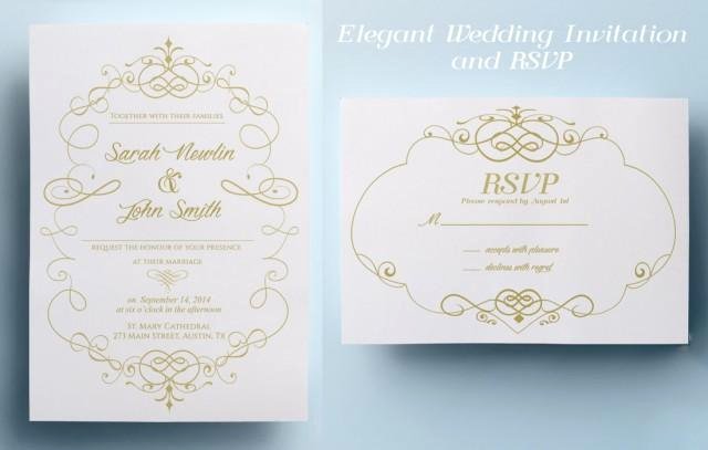 Elegant Wedding Invitation Template Classic Wedding