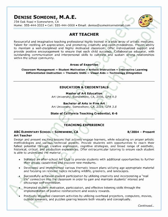 Elementary Education Resumes Best Resume Collection