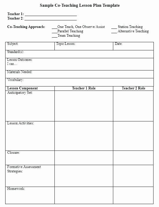Elementary School Lesson Plan Sample Daily Template Free