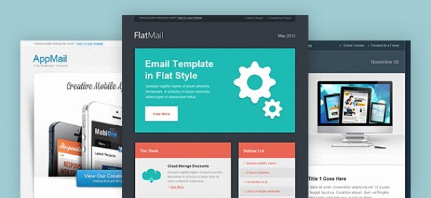 Email Newsletter Template In Clear Designs Psd File