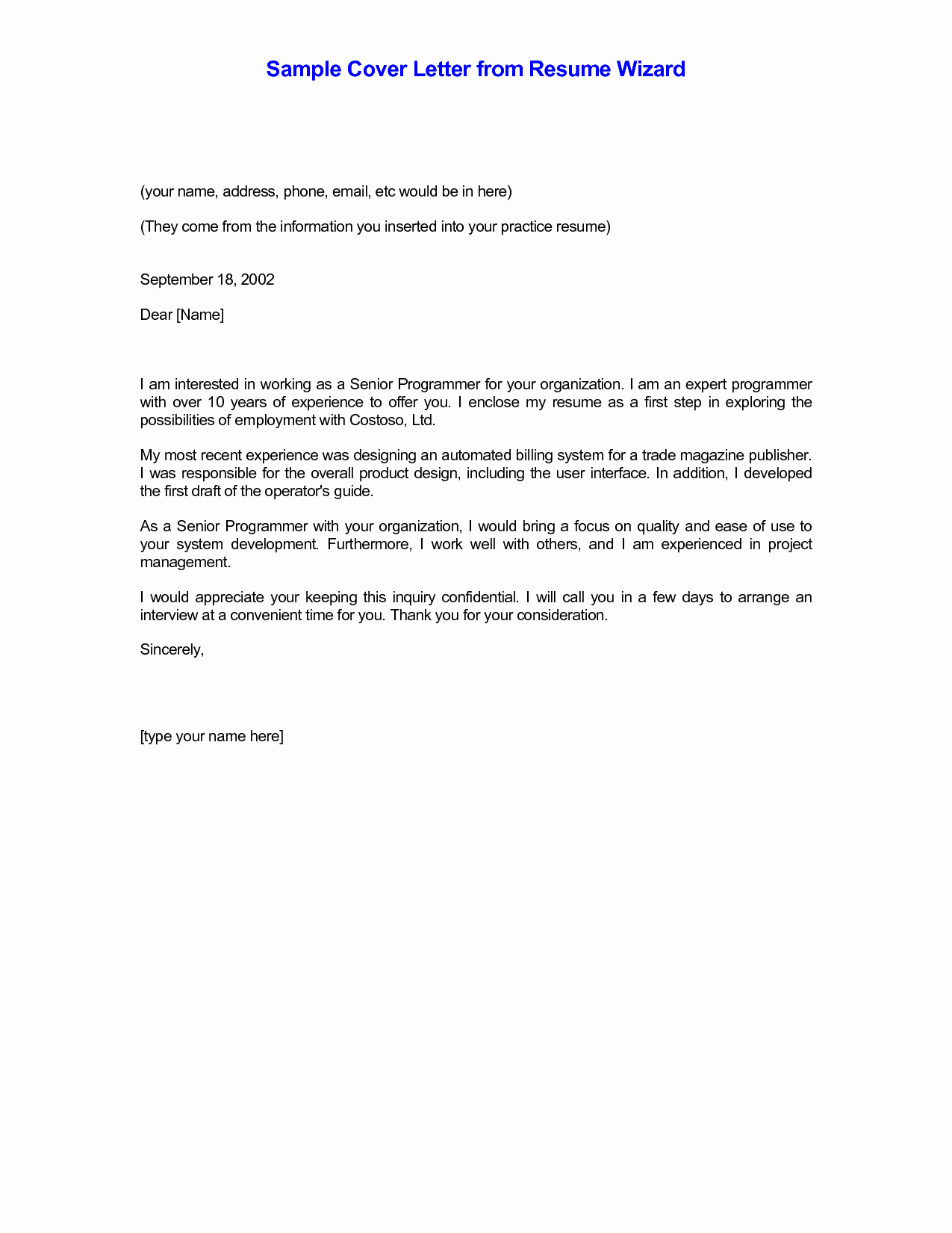 Email Resume Cover Letter Examples Sample Cover Letter for