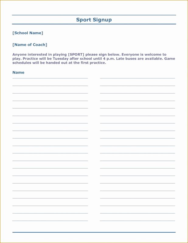 Email Sign Up Sheet