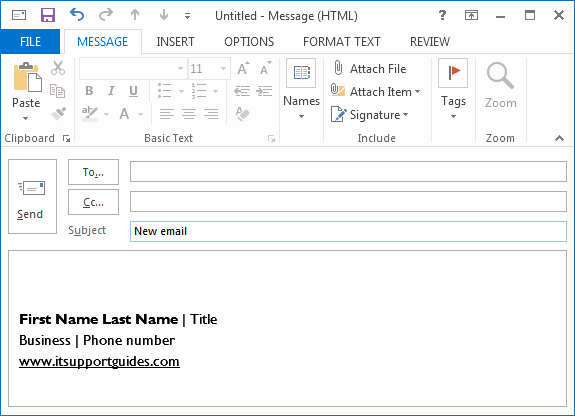 Email Signature Template Outlook Template Design