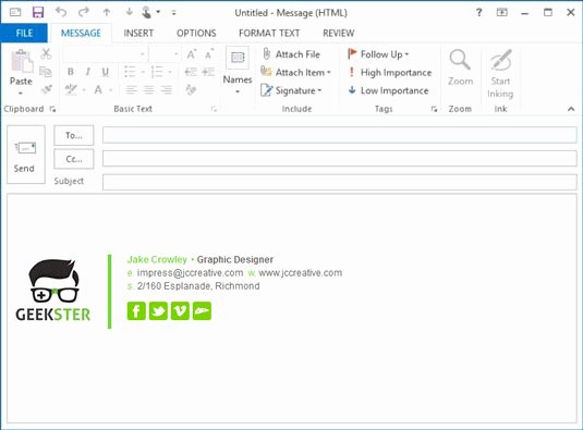 Email Signatures for Outlook 2013