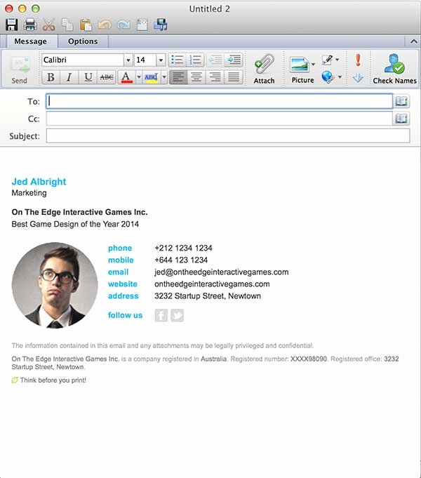Email Signatures for Outlook Mac 2016