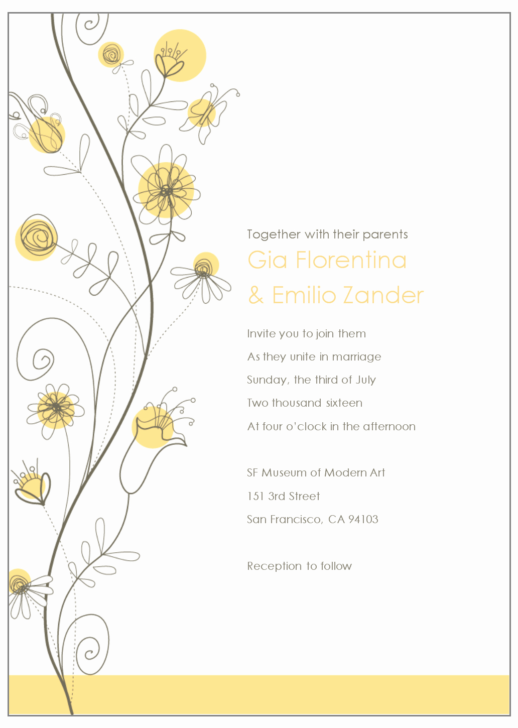 Email Wedding Invitations Templates