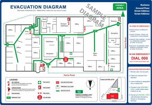 Emergency Evacuation Floor Plan Sample Templates