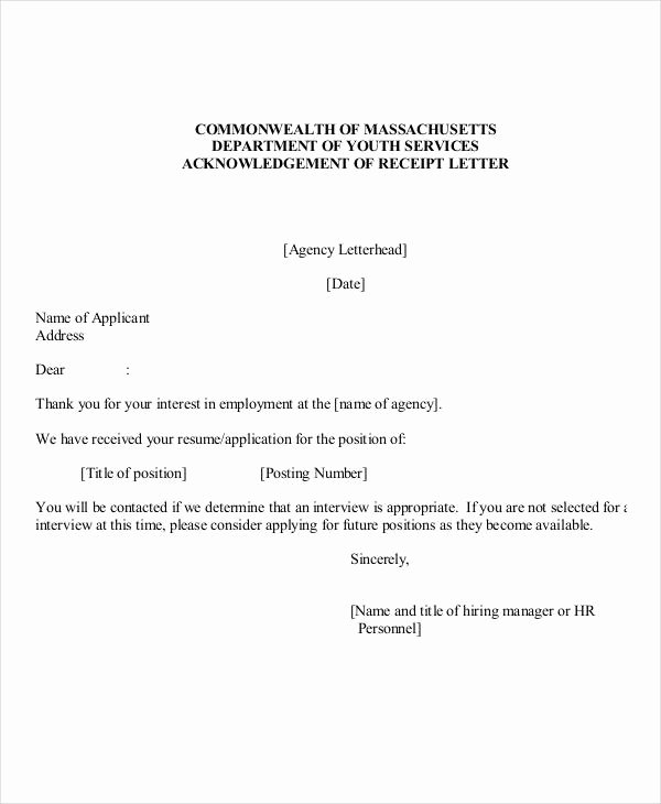 Employee Acknowledgement Letter Templates 5 Free Word