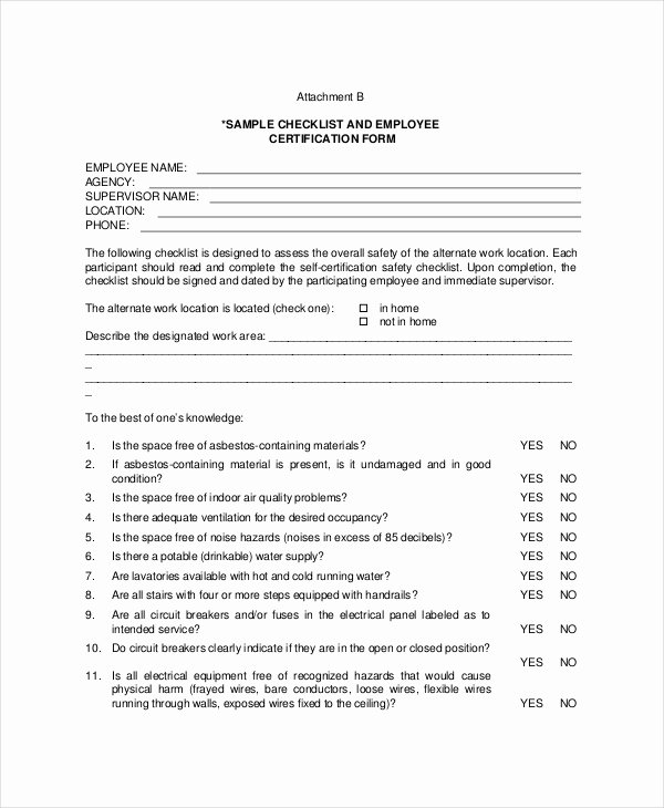 Employee Checklist Template 9 Free Word Pdf Documents