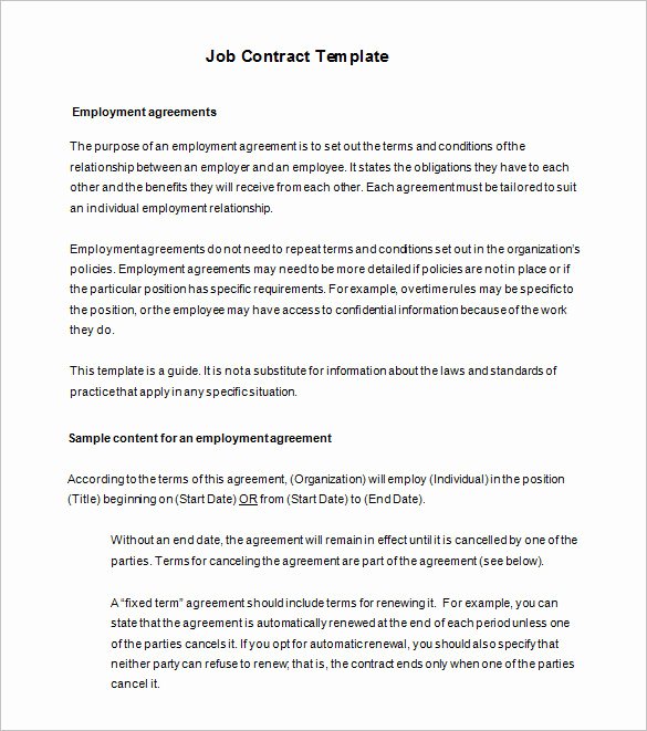 Employee Contract Templates Free Templates Resume