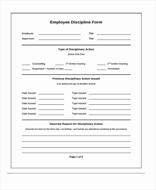Employee Discipline form 10 Employee Warning Letter