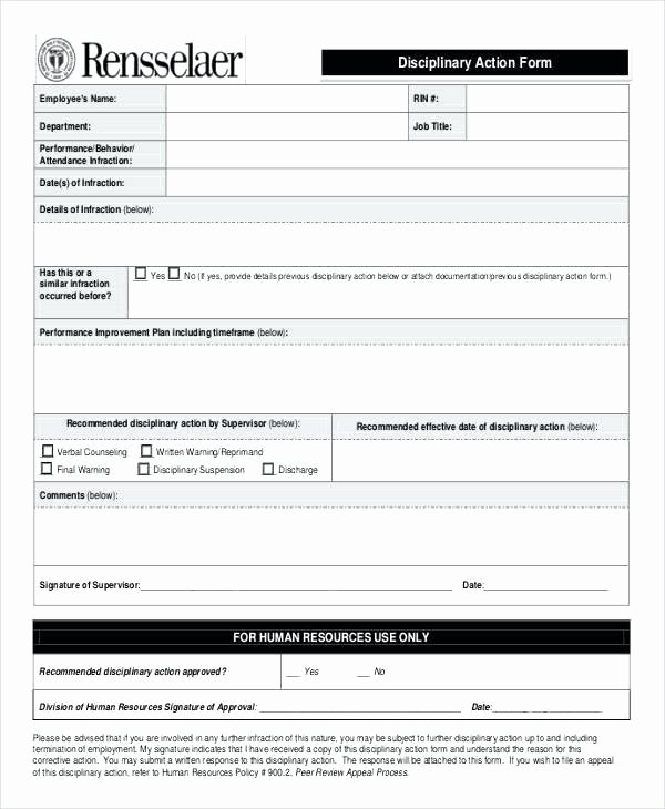 Employee Emergency Contact form Warning Write Up Template