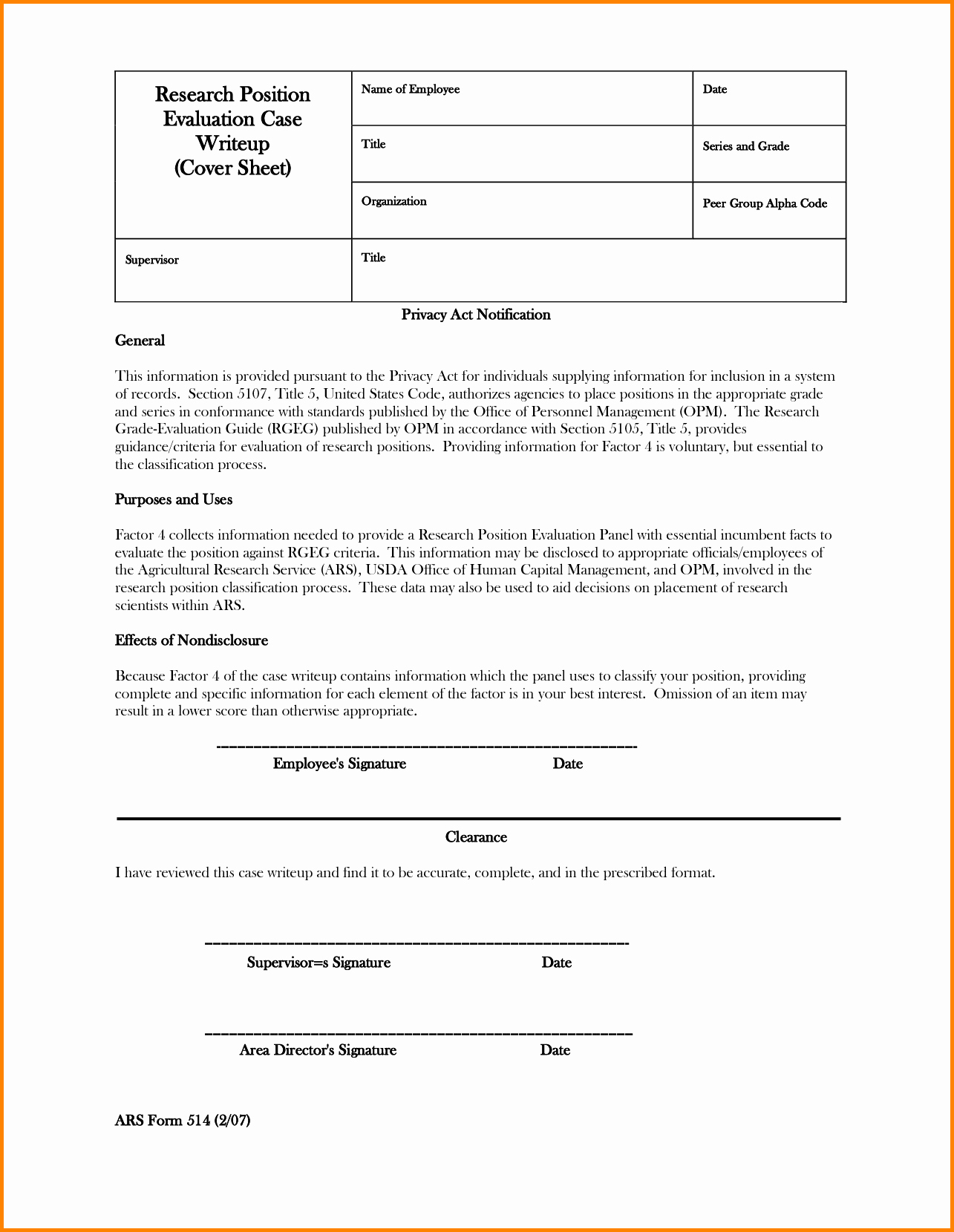 employee write up form