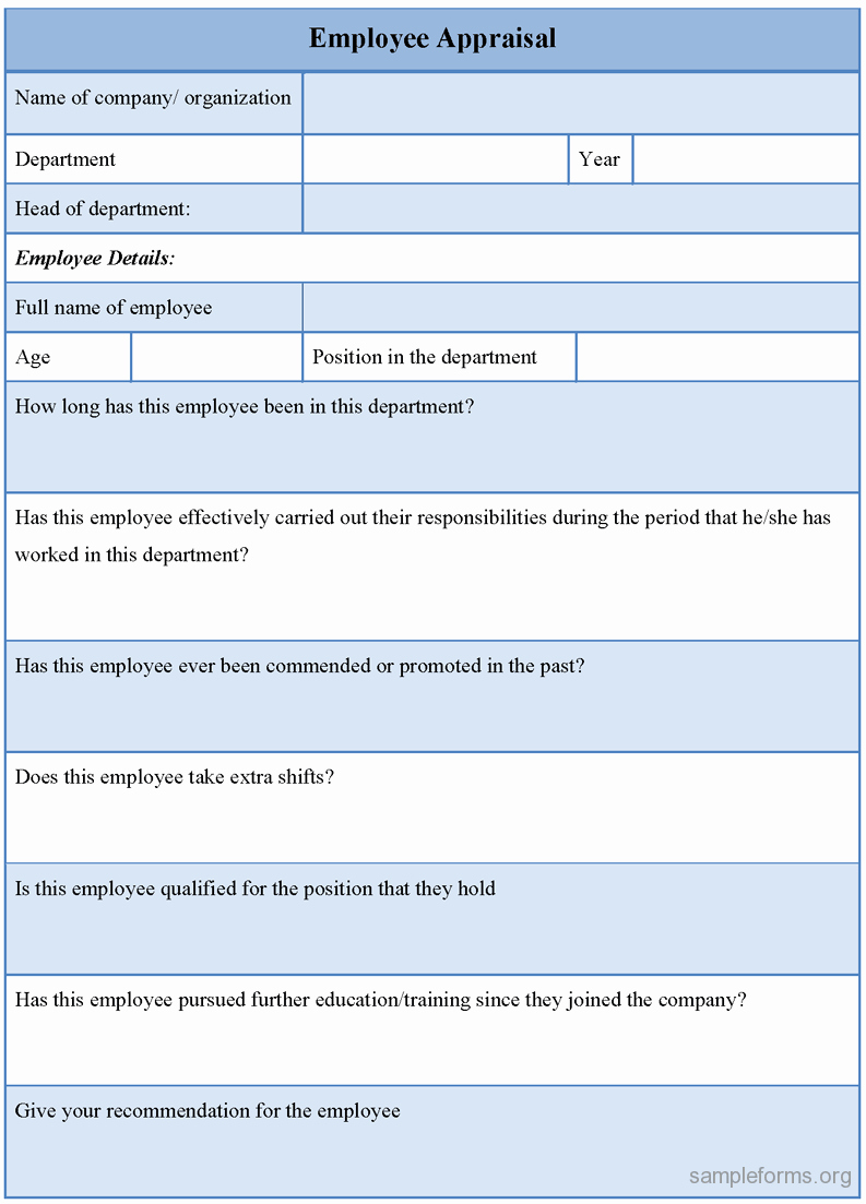 Employee Evaluation form Sample Doc Free Resume Samples