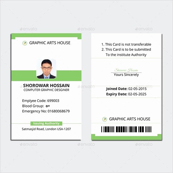 Employee Id Card Template Psd Free Download Icebergcoworking