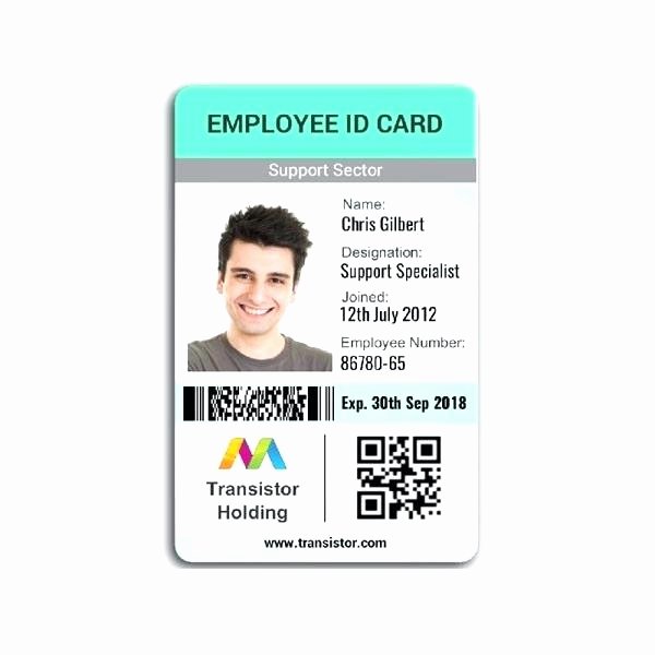 Employee Identification Card Template Business Id Free
